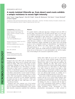 A newly isolated Chlorella sp. from desert sand crusts exhibits a