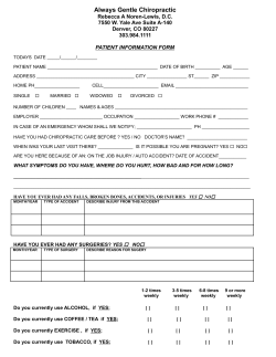New Patient Form - Always Gentle Chiropractic