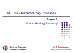 Powder Metallurgy Processing
