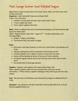 Registration is open to those who are 21 years old or older, and