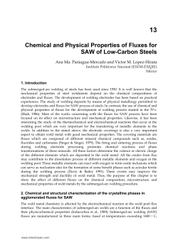 Chemical and Physical Properties of Fluxes for SAW