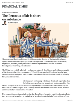 The Petraeus affair is short on substance