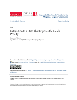 Extradition to a State That Imposes the Death Penalty