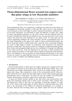 Three-dimensional flows around low-aspect-ratio flat-plate