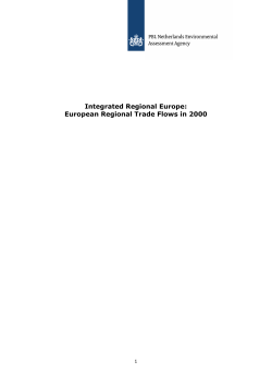 Integrated Regional Europe: European Regional Trade Flows in 2000