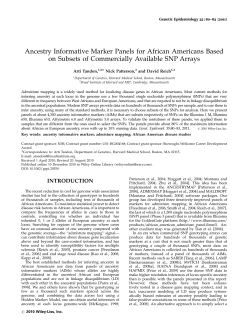 Ancestry informative marker panels for African Americans based on