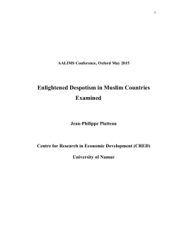 Lessons from Enlightened Despotism