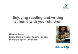 Enjoy reading and writing at home with your child