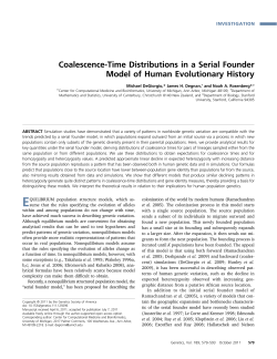 Coalescence-Time Distributions in a Serial Founder