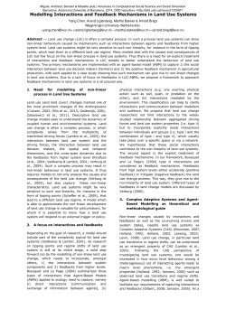 Modelling Interactions and Feedback Mechanisms in Land Use