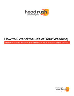 How to Extend the Life of Your Webbing