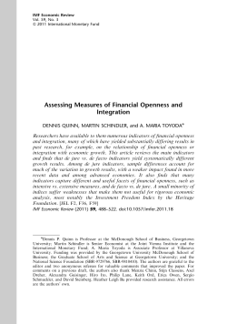 Assessing Measures of Financial Openness and Integration