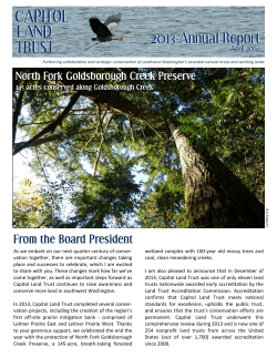 2013 Annual Report - Capitol Land Trust