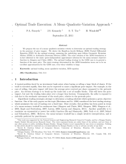 A Mean–Quadratic-Variation Approach