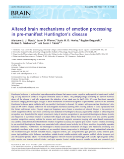 Altered brain mechanisms of emotion processing