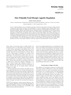 How Palatable Food Disrupts Appetite Regulation
