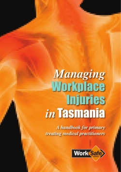 Managing workplace injuries in Tasmania: A