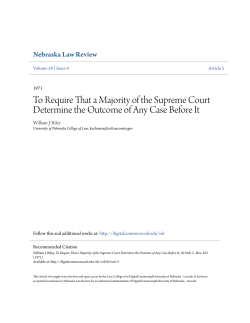 To Require That a Majority of the Supreme Court Determine the