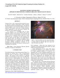 Bayesian Source Separation Applied to Identifying Complex Organic