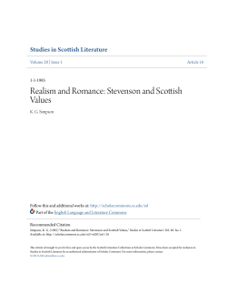 Realism and Romance: Stevenson and Scottish Values