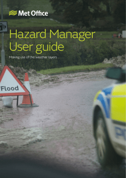 Hazard Manager User guide
