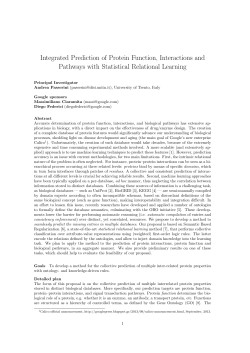 Integrated Prediction of Protein Function, Interactions and Pathways