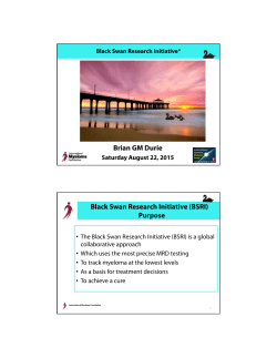 Brian GM Durie Black Swan Research Initiative (BSRI) Purpose