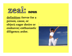 fervor for a person, cause, or object