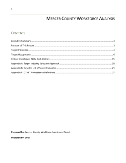 mercer county workforce analysis