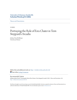 Portraying the Role of Ezra Chater in Tom Stoppard`s Arcadia