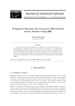 R-Squared Measures for Two-Level Hierarchical Linear Models
