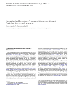 Published in "Studies in Communication Sciences" 13
