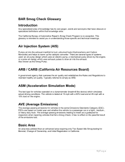 BAR Smog Check Glossary