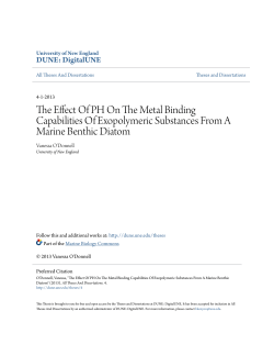 The Effect Of PH On The Metal Binding Capabilities Of Exopolymeric