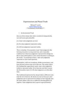 Expressivism and Plural Truth draft