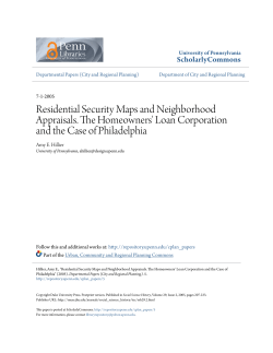 Residential Security Maps and Neighborhood Appraisals. The
