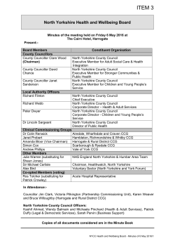 ITEM 3 - North Yorkshire County Council