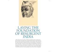 LAYING THE FOUNDATION OF RESURGENT INDIA