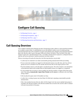 Configure Call Queuing