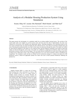 Analysis of a Modular Housing Production System Using Simulation
