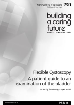 Flexible Cystoscopy A patient guide to an examination of the bladder