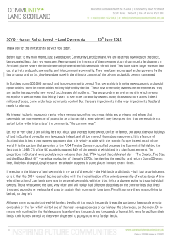 Start here - Community Land Scotland