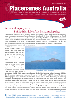 A clash of toponymies: Phillip Island, Norfolk Island Archipelago