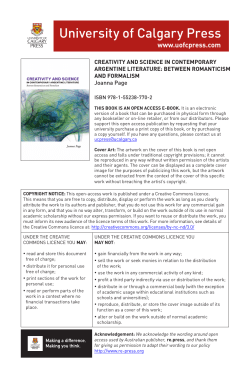 University of Calgary Press - PRISM: University of Calgary Digital