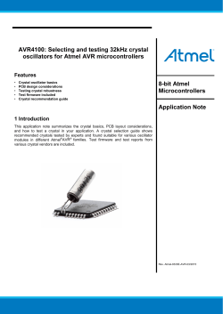 AVR4100: Selecting and testing 32 kHz crystal oscillators for AVR