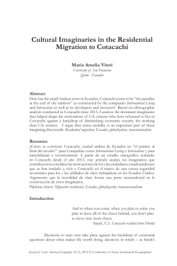 Cultural Imaginaries in the Residential Migration to