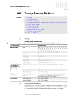 DMM 604 Postage Payment Methods