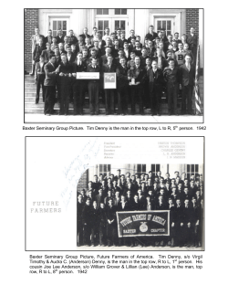 Baxter Seminary Group Picture. Tim Denny is the man in the top row