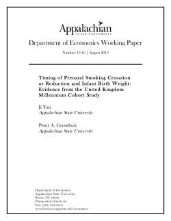 Timing of prenatal smoking cessation or reduction and infant birth