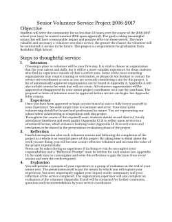 Senior Service Information Packet